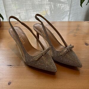 Kelly & Katie bow heels sparkly